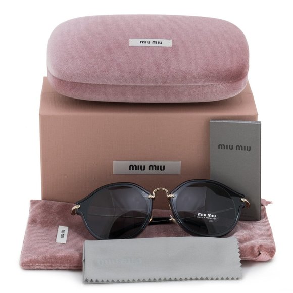Miu Miu Round Sunglasses SMU51SS 1AB9K1 49